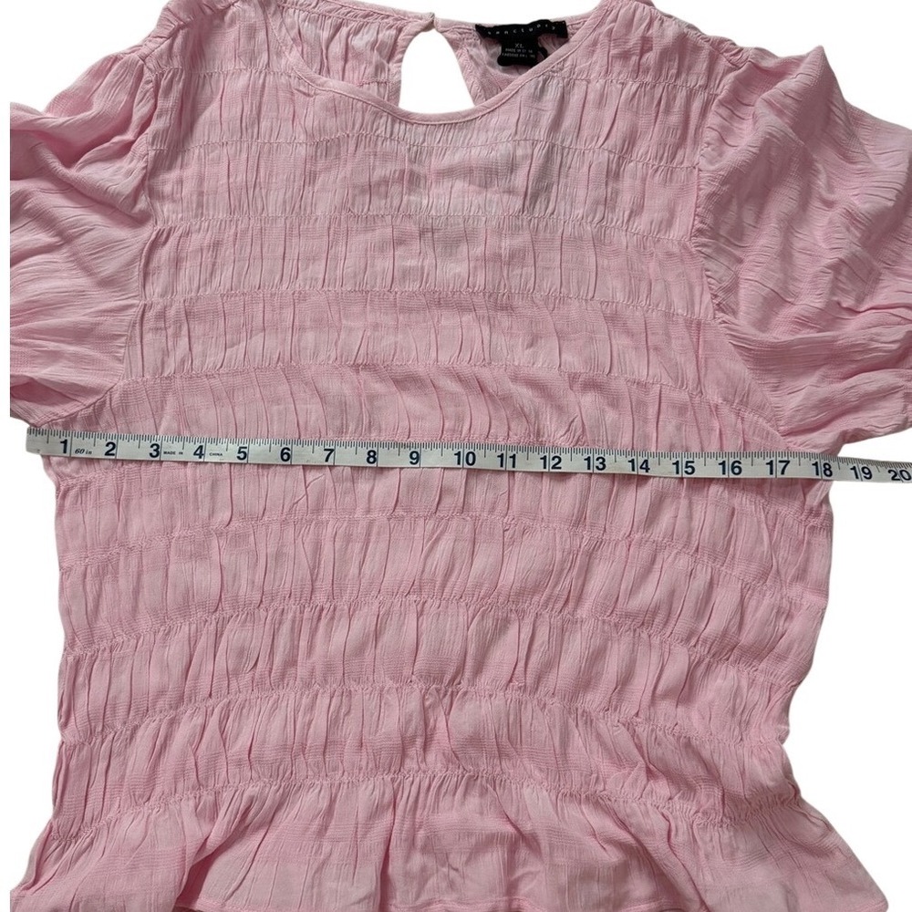 NWT Sanctuary Pink Smocked Stay Together Long Sleeve Top XL Barbiecore Fairy - Picture 5 of 9